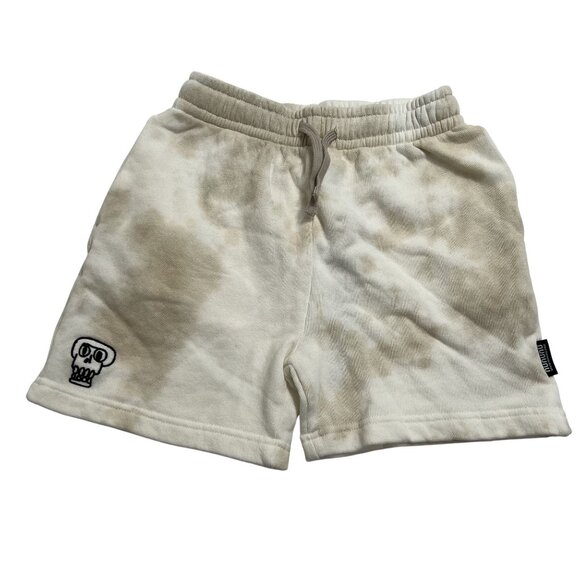 Nununu Silou Skull Sweatshorts in Cloudy White - Picture 1 of 4
